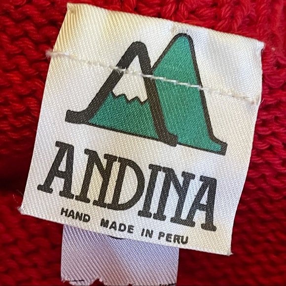 Andina hand made vintage 3D golf unique sweater - Picture 7 of 16